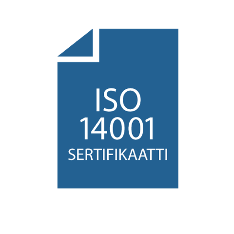 ISO14001-ympäristösertifikaatti.