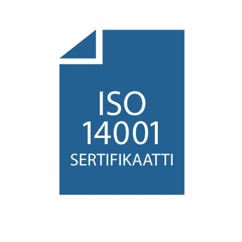 ISO14001-ympäristösertifikaatti.