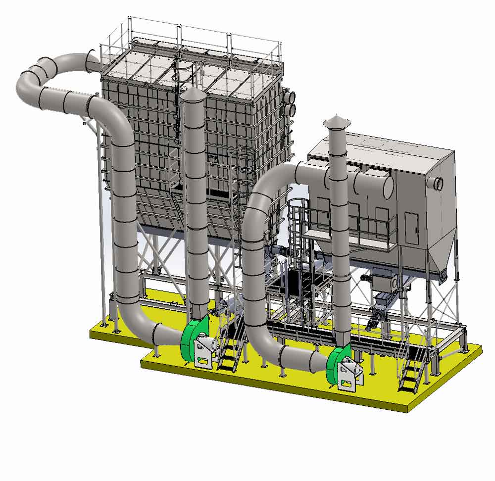Letkusuodatin 3D-piirros.